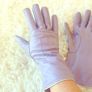 Coach leather midi gloves